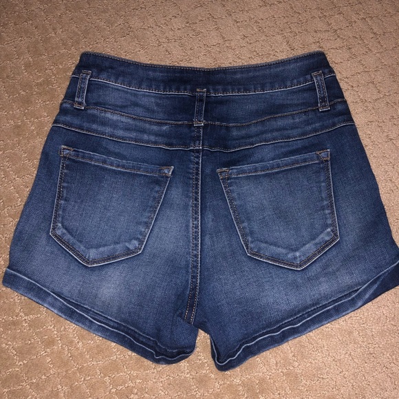 Refuge High Rise Denim Shorts - Picture 2 of 3
